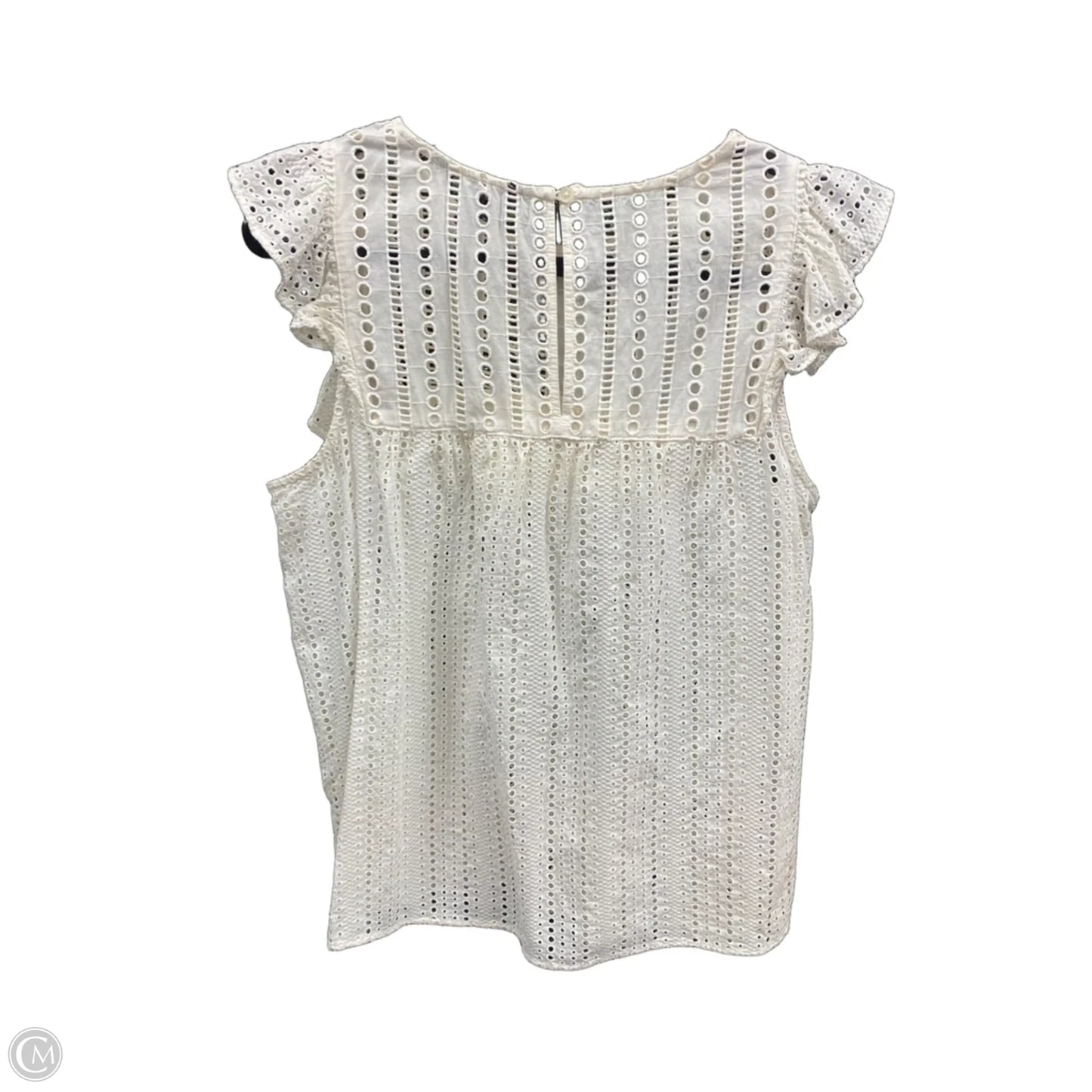 Top Sleeveless By Banana Republic In Cream, Size: M