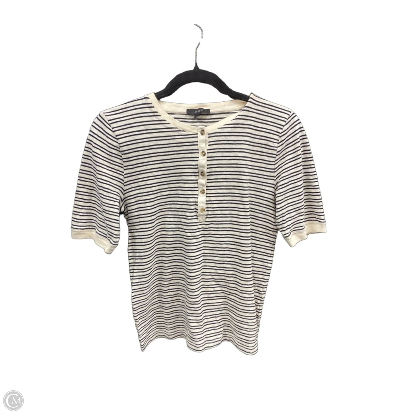 Top Short Sleeve By J. Crew In Striped Pattern, Size: M