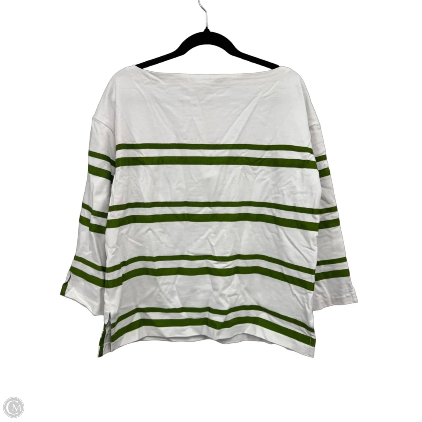 Top 3/4 Sleeve Designer By Tory Burch In Striped Pattern, Size: Xl