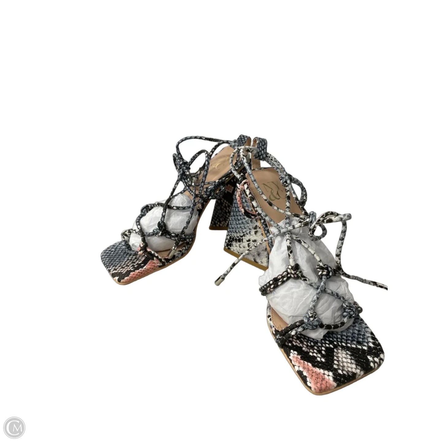 Shoes Heels Block By New York And Co In Snakeskin Print, Size: 7