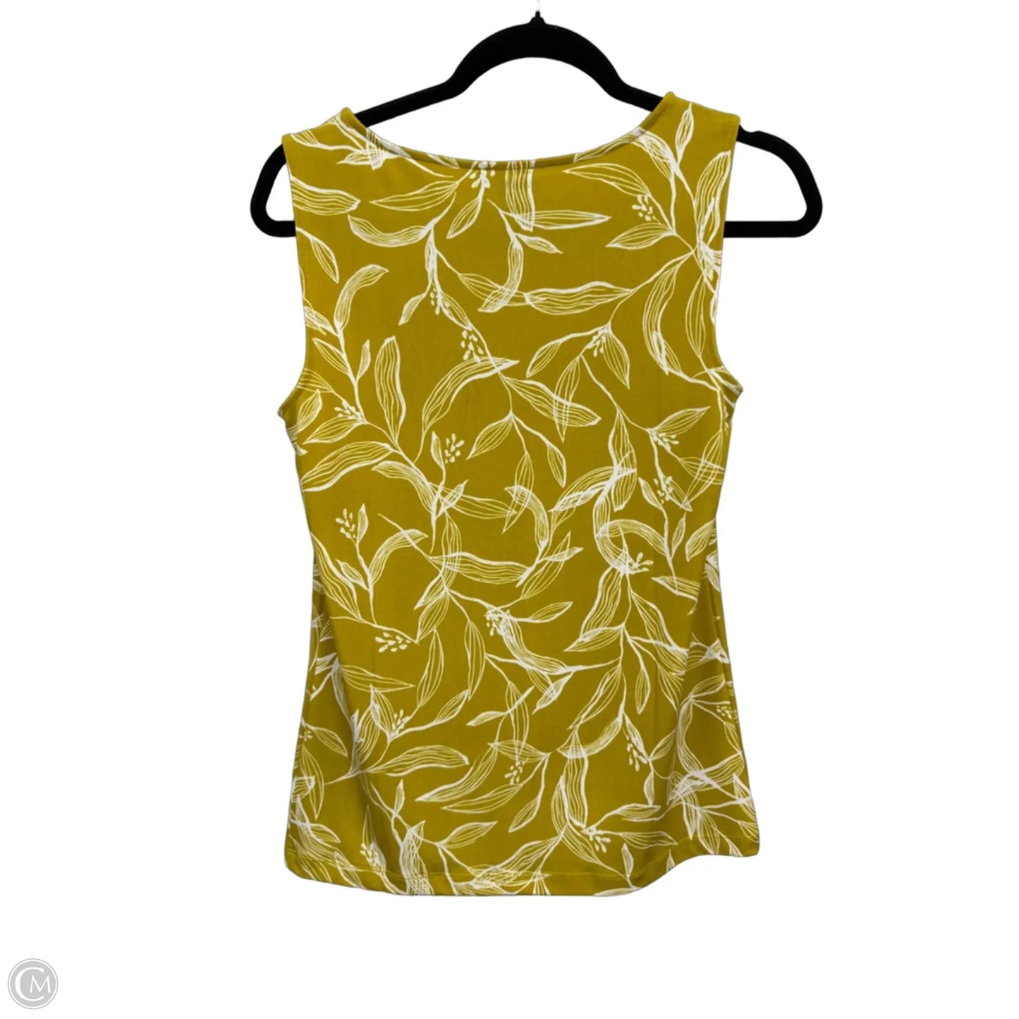 Top Sleeveless By Ann Taylor In Green & White, Size: S