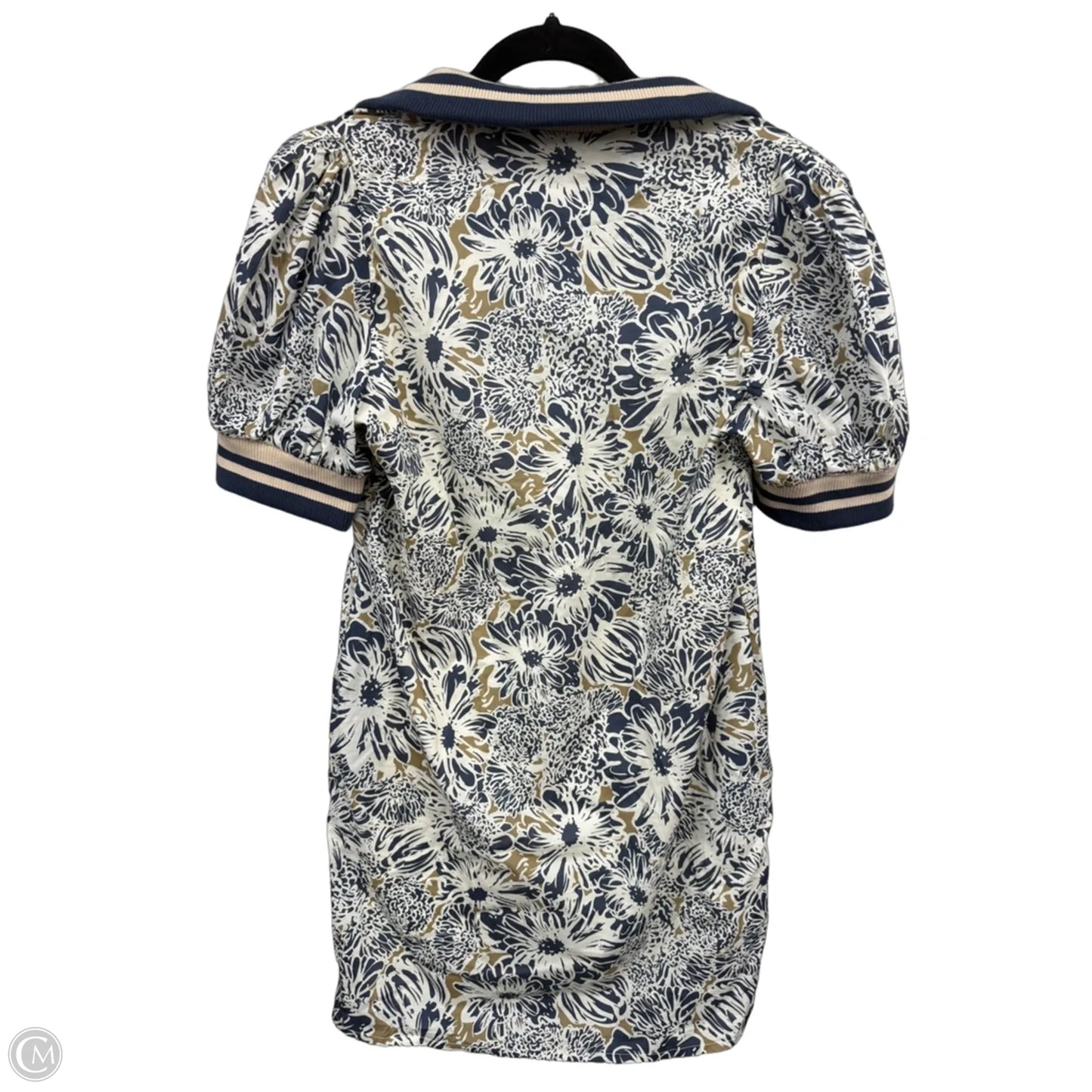 Dress Casual Short By Entro In Blue & Cream, Size: S
