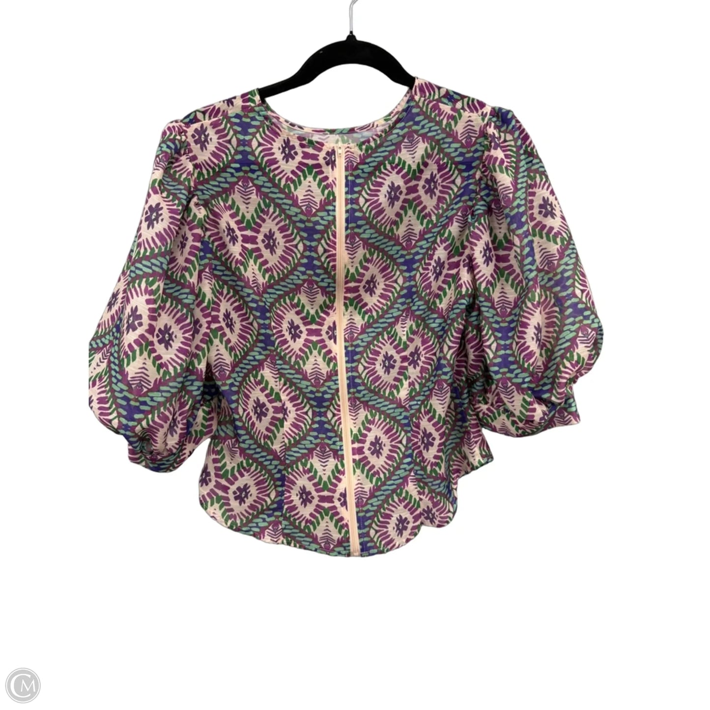 Top Short Sleeve By Clothes Mentor In Paisley Print, Size: S