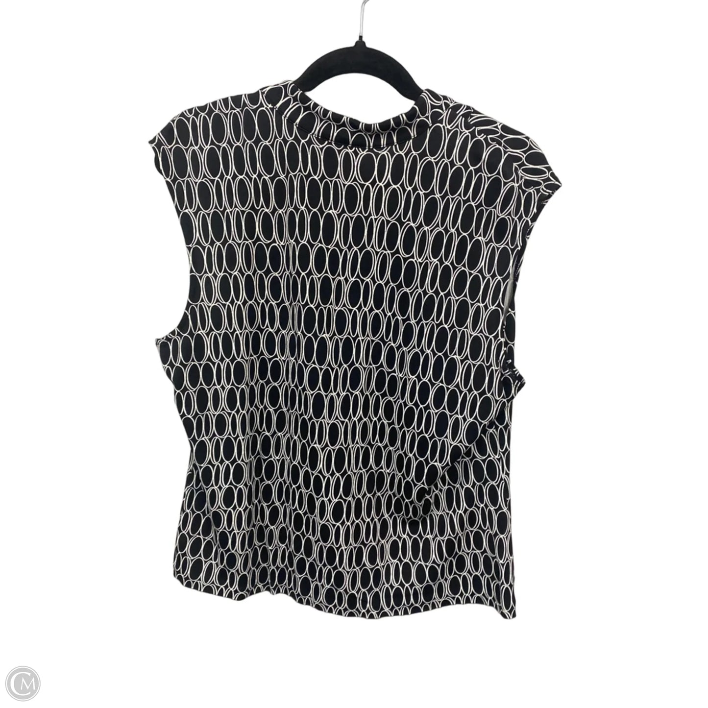 Top Sleeveless By Talbots In Black & White, Size: Xl