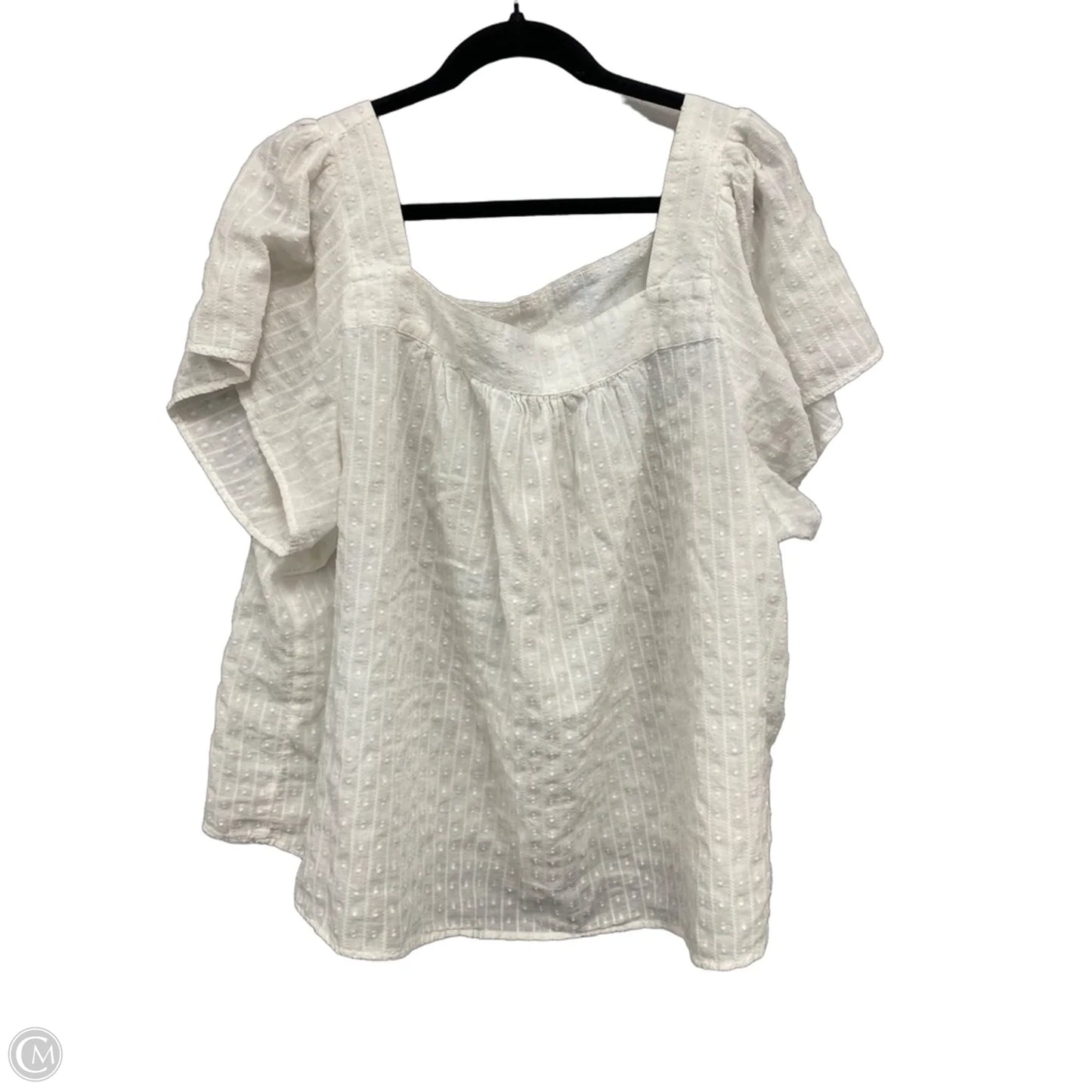 Top Short Sleeve By Torrid In White, Size: 4x