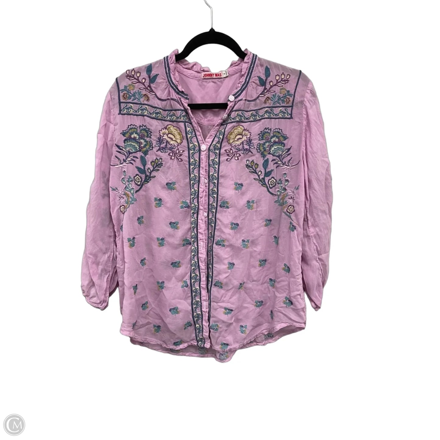 Top Long Sleeve By Johnny Was In Purple, Size: M
