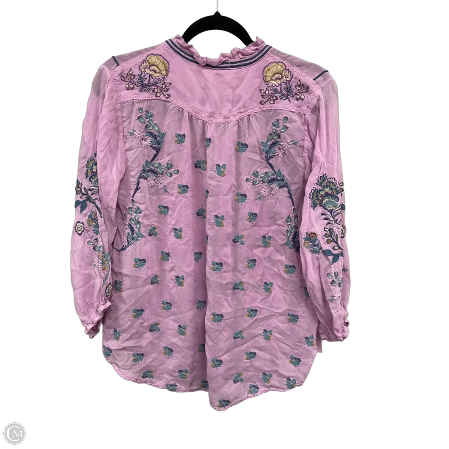 Top Long Sleeve By Johnny Was In Purple, Size: M