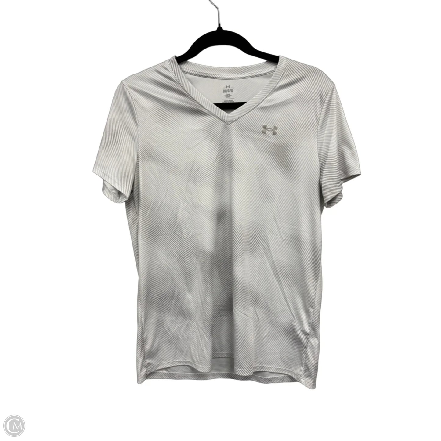 Athletic Top Short Sleeve By Under Armour In Grey, Size: L