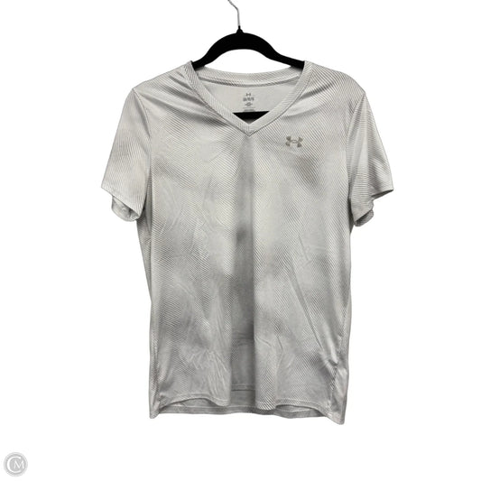 Athletic Top Short Sleeve By Under Armour In Grey, Size: L