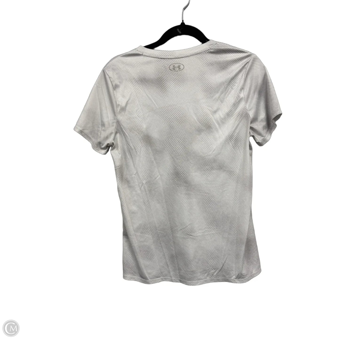 Athletic Top Short Sleeve By Under Armour In Grey, Size: L