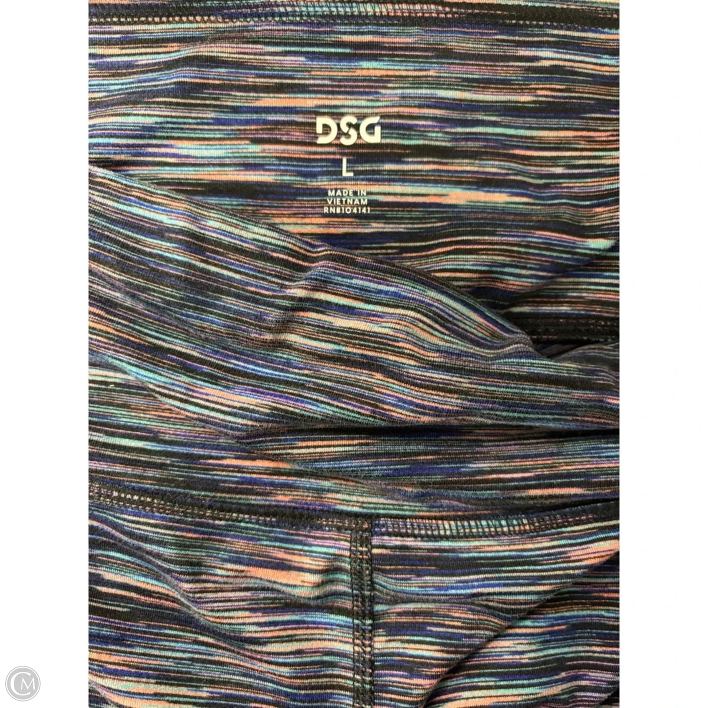 Athletic Leggings By Dsg Outerwear In Black & Blue, Size: L