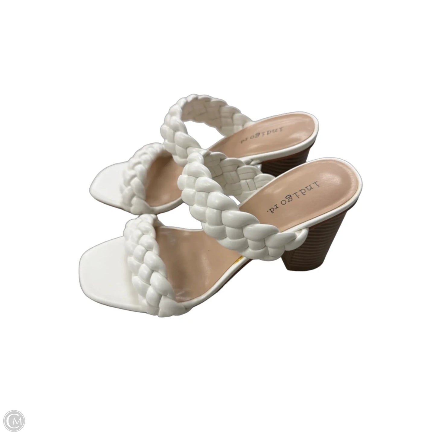 Sandals Heels Block By Indigo In White, Size: 6