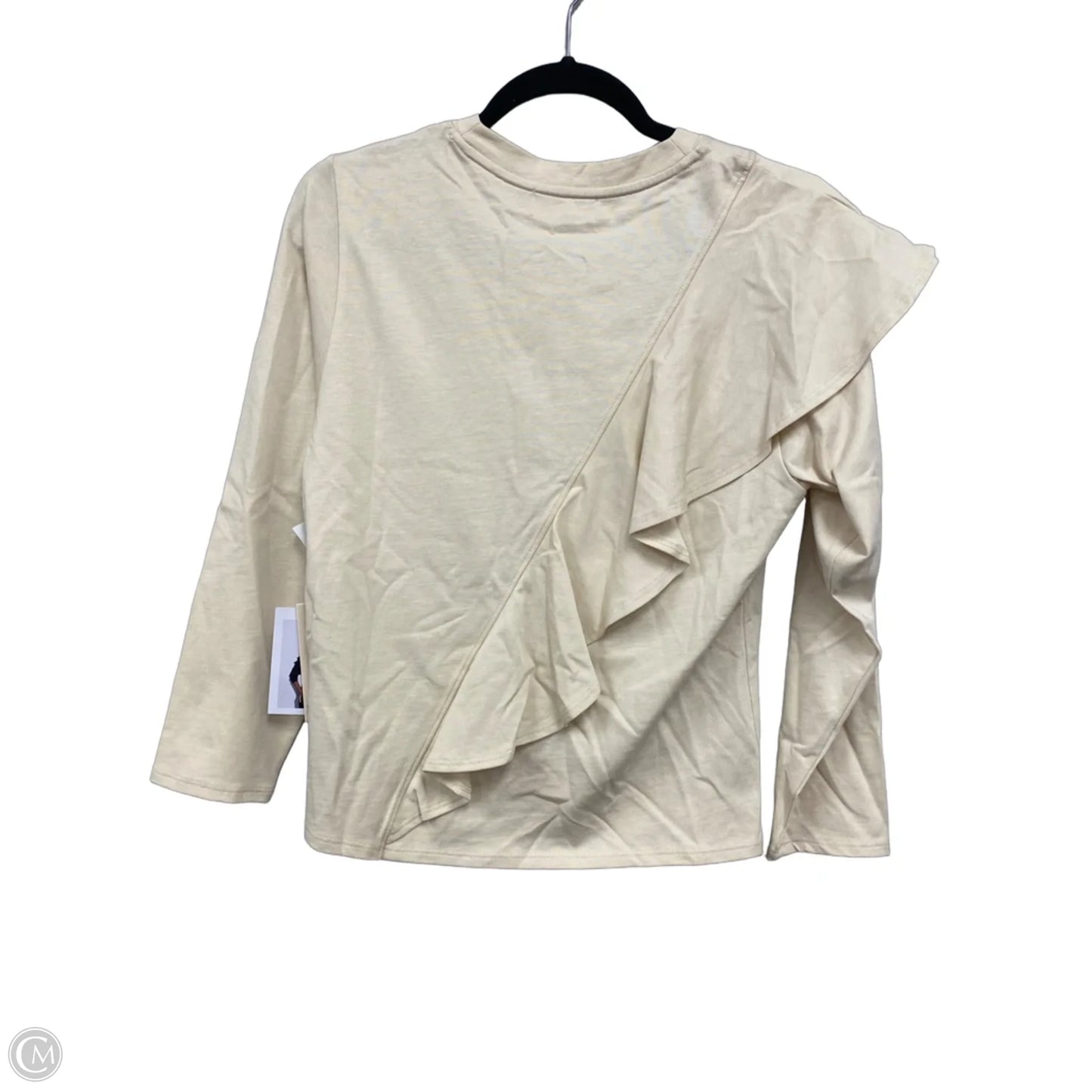 Top Long Sleeve By Nation In Cream, Size: S