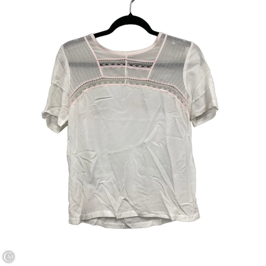 Top Short Sleeve Designer By Sandro In White, Size: S