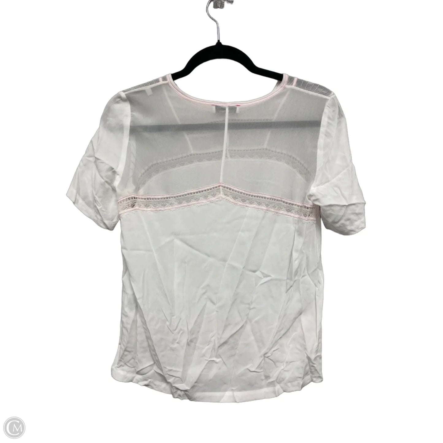 Top Short Sleeve Designer By Sandro In White, Size: S