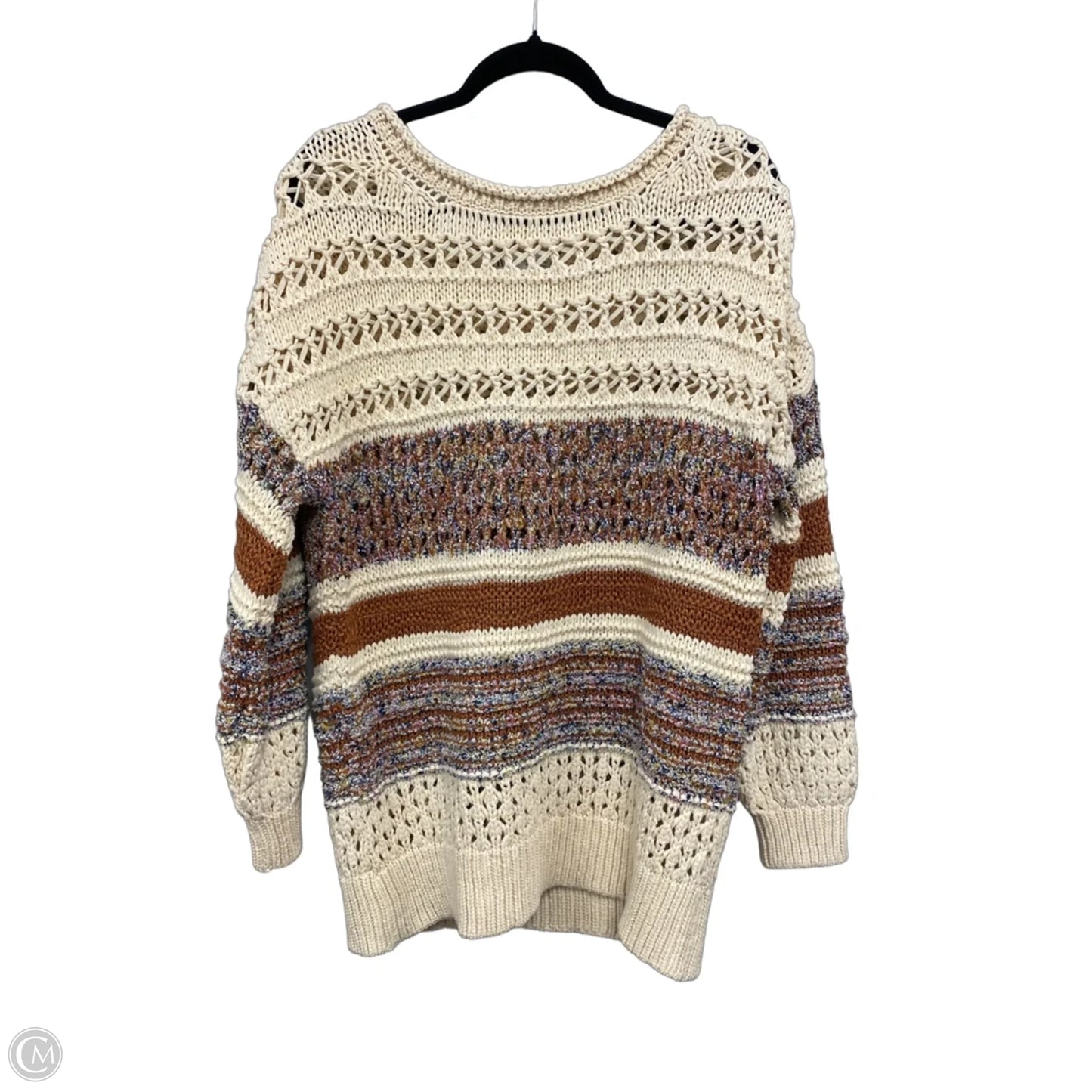 Sweater By Zara In Cream & Tan, Size: S