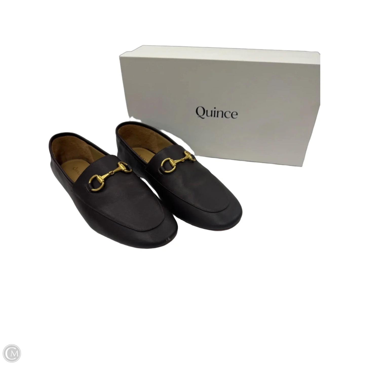Shoes Flats By Quince In Brown & Gold, Size: 8