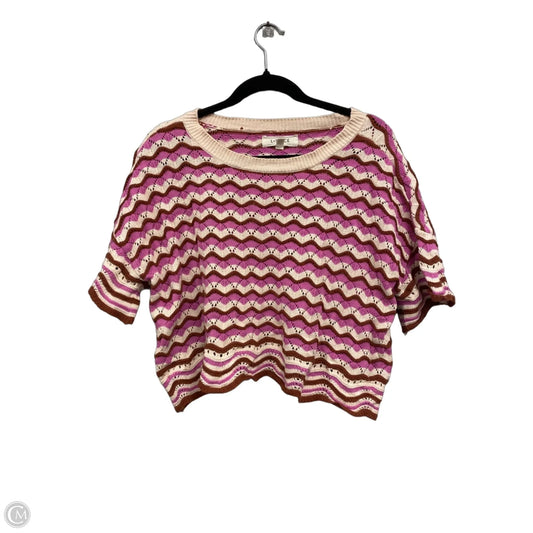 Sweater By L Space In Purple & Tan, Size: S