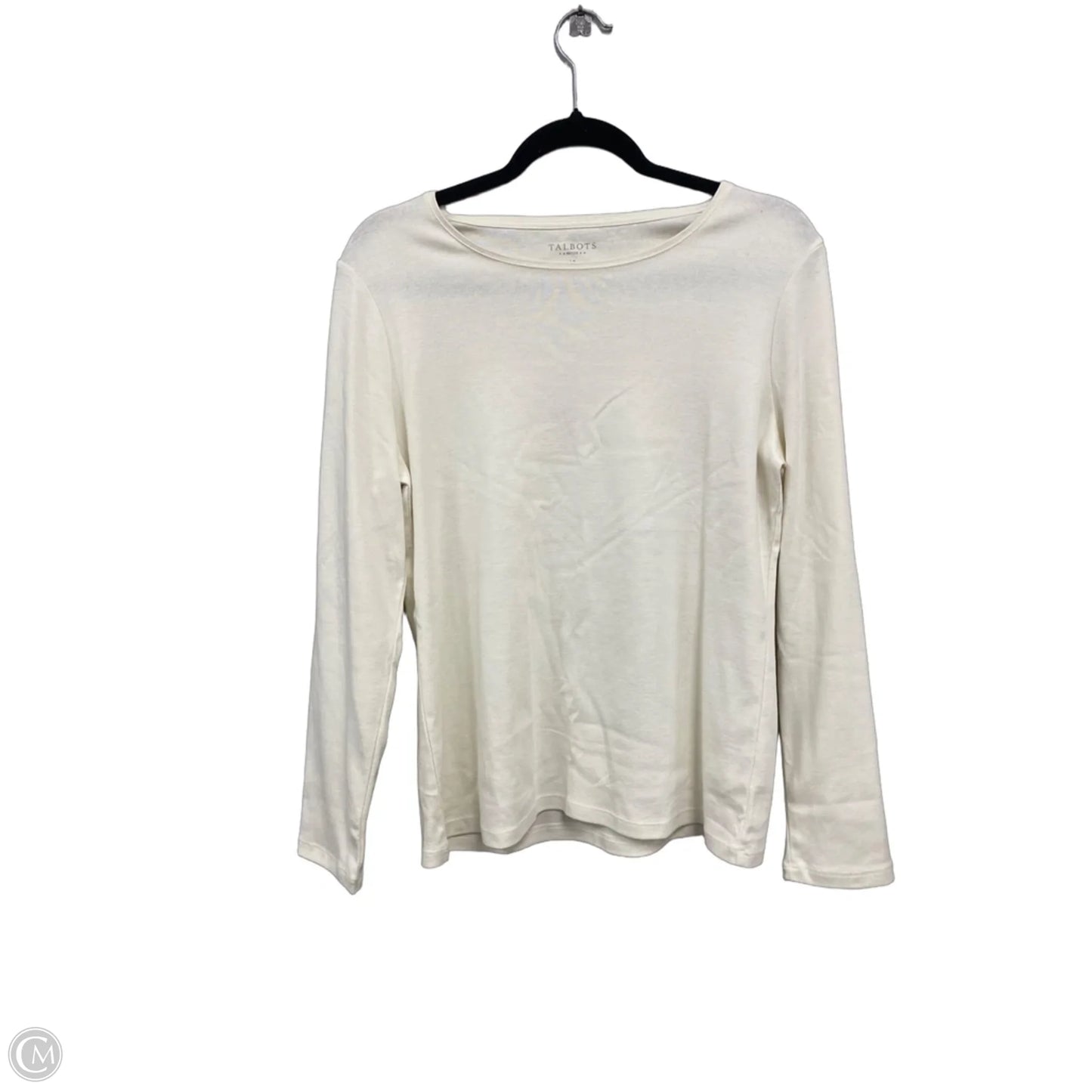 Top Long Sleeve Basic By Talbots In Cream, Size: Lp