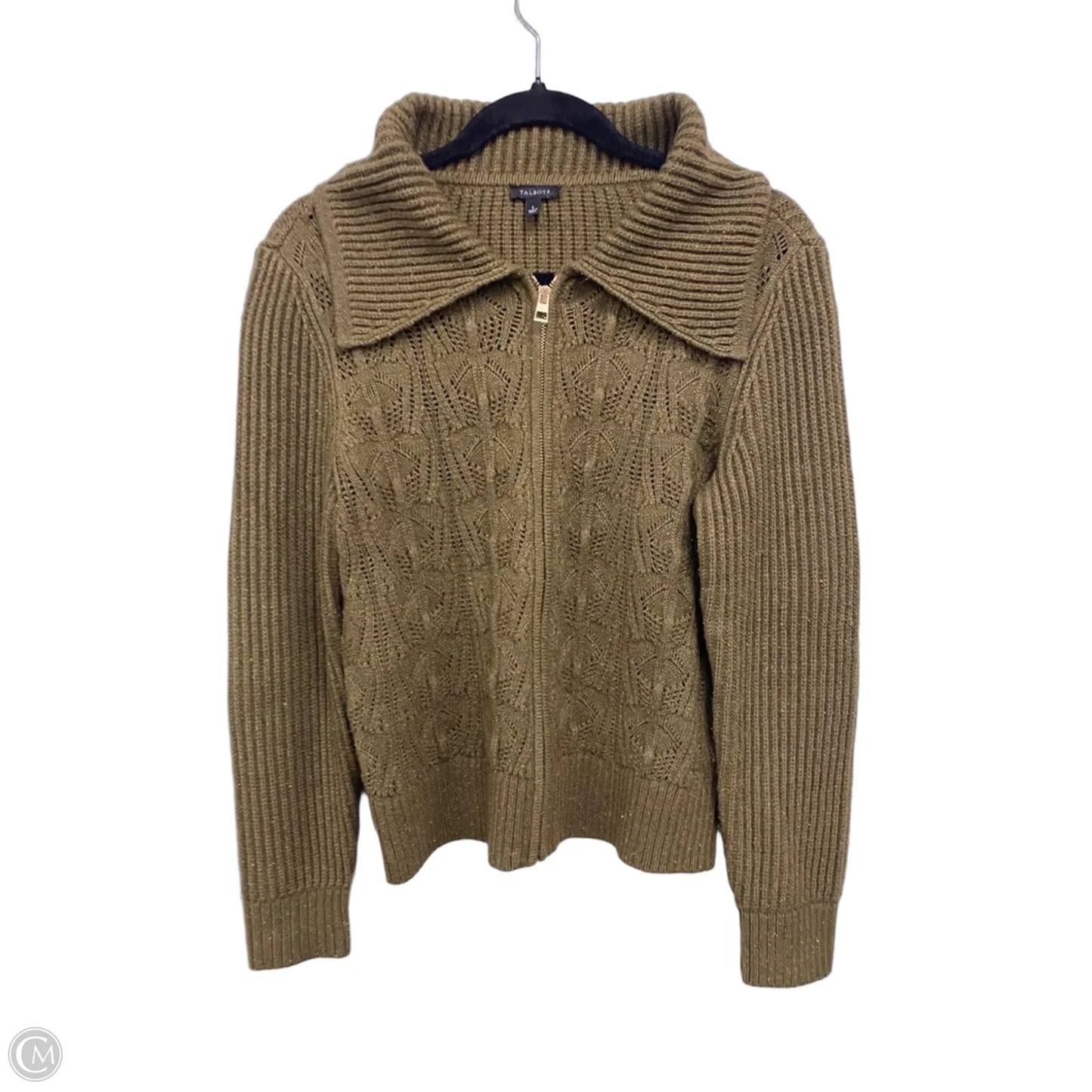 Sweater Cardigan By Talbots In Green, Size: S