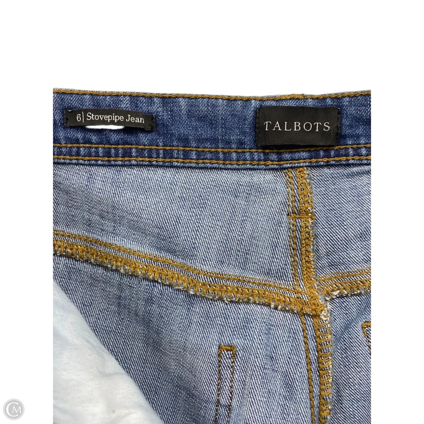 Jeans Straight By Talbots In Blue Denim, Size: 6