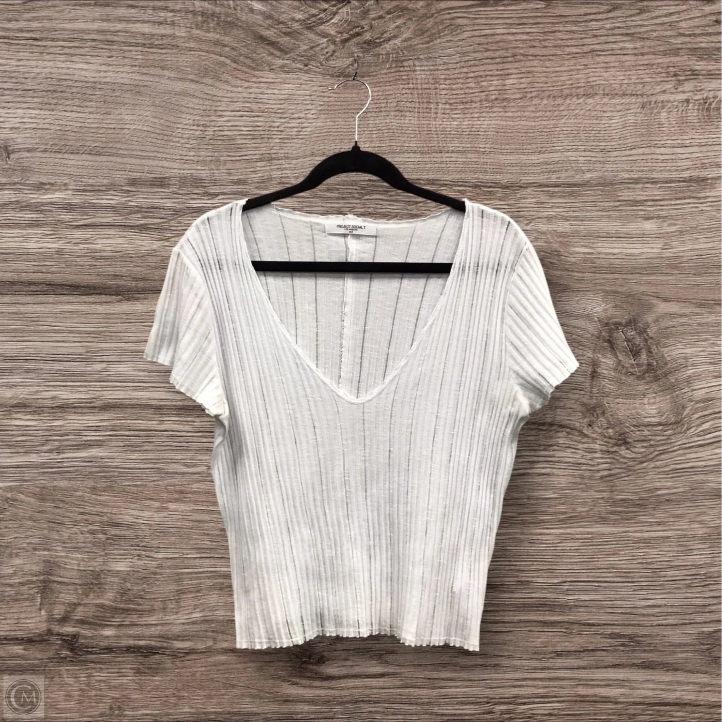 Top Short Sleeve Basic By Project Social Tee In White, Size: S