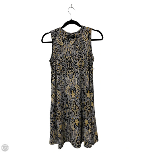 Dress Casual Short By Tahari By Arthur Levine In Black & Gold, Size: Xs