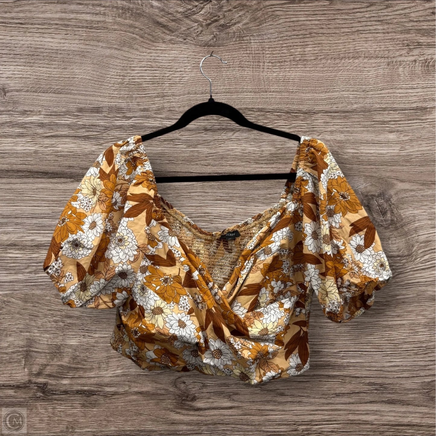 Top 3/4 Sleeve By J. Crew In Brown, Size: L