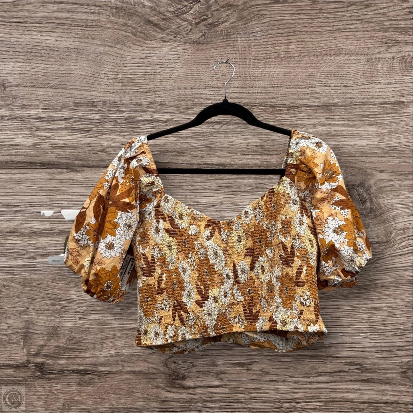 Top 3/4 Sleeve By J. Crew In Brown, Size: L