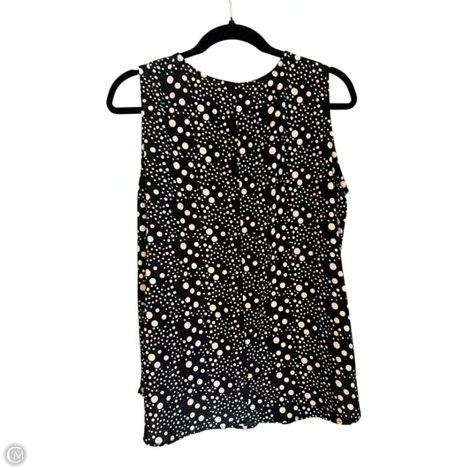 Blouse Sleeveless By Clothes Mentor In Polkadot Pattern, Size: L