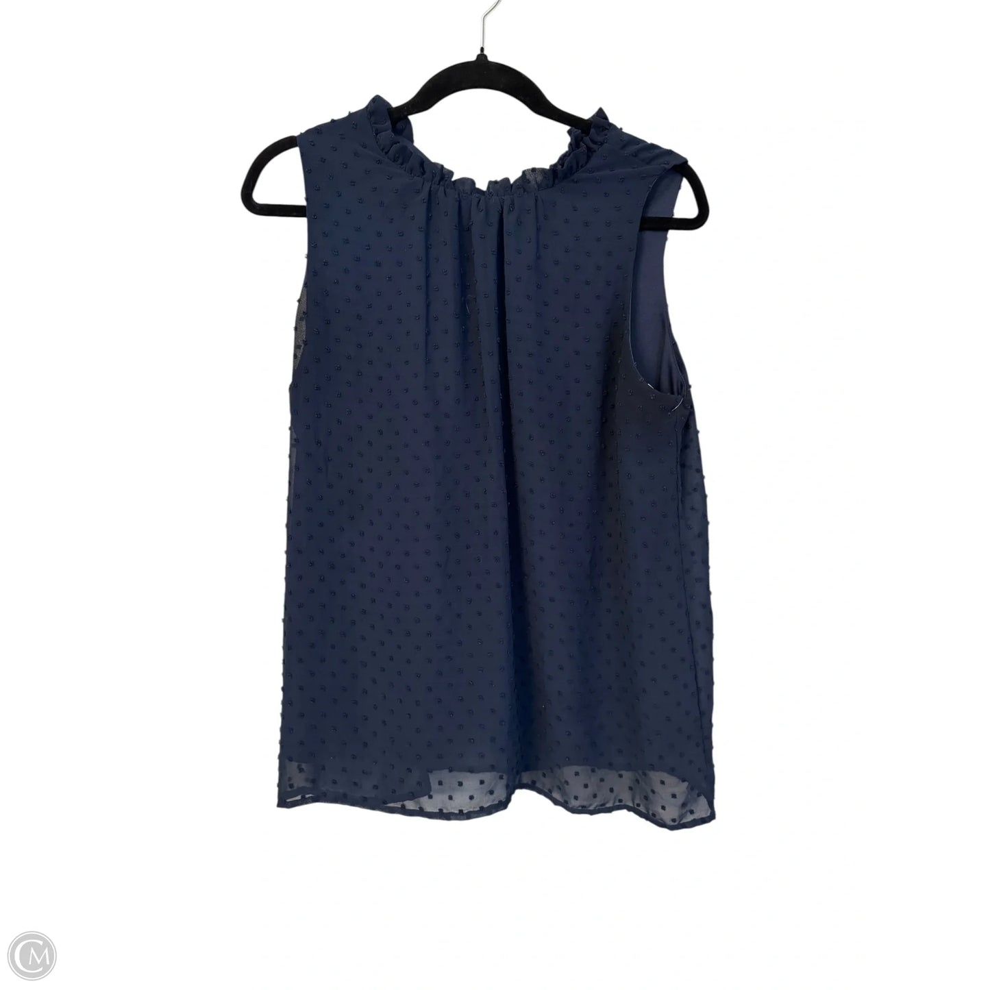 Blouse Sleeveless By Clothes Mentor In Navy, Size: L