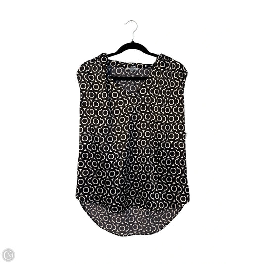 Blouse Sleeveless By Clothes Mentor In Black & White, Size: M