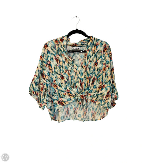 Top Short Sleeve By Zara In Multi-colored, Size: L