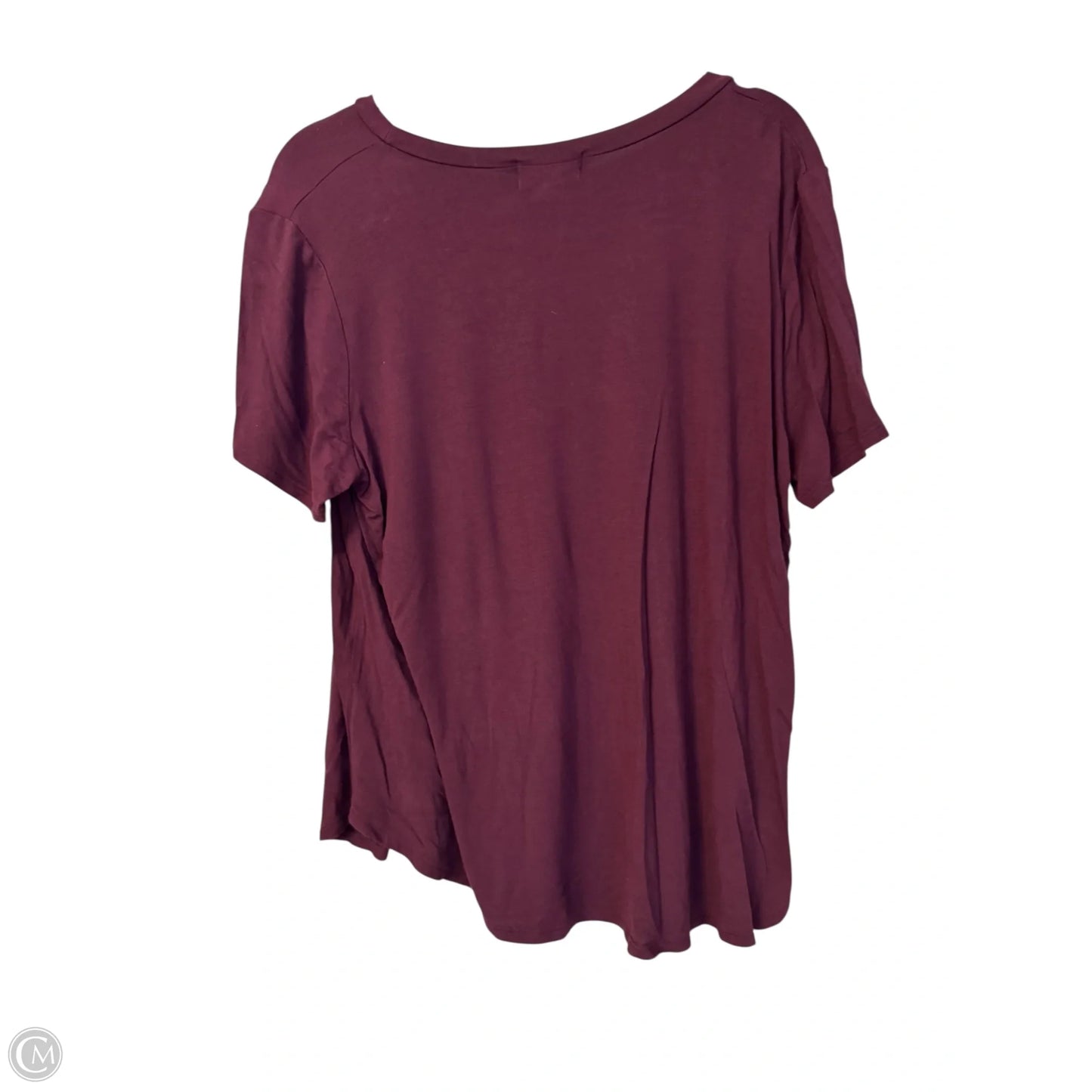 Top Short Sleeve Basic By Clothes Mentor In Maroon, Size: Xl