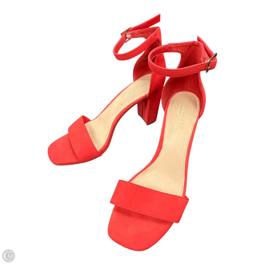 Sandals Heels Block By Michael Shannon In Red, Size: 8.5