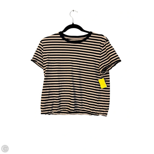 Top Short Sleeve By Everlane In Striped Pattern, Size: M