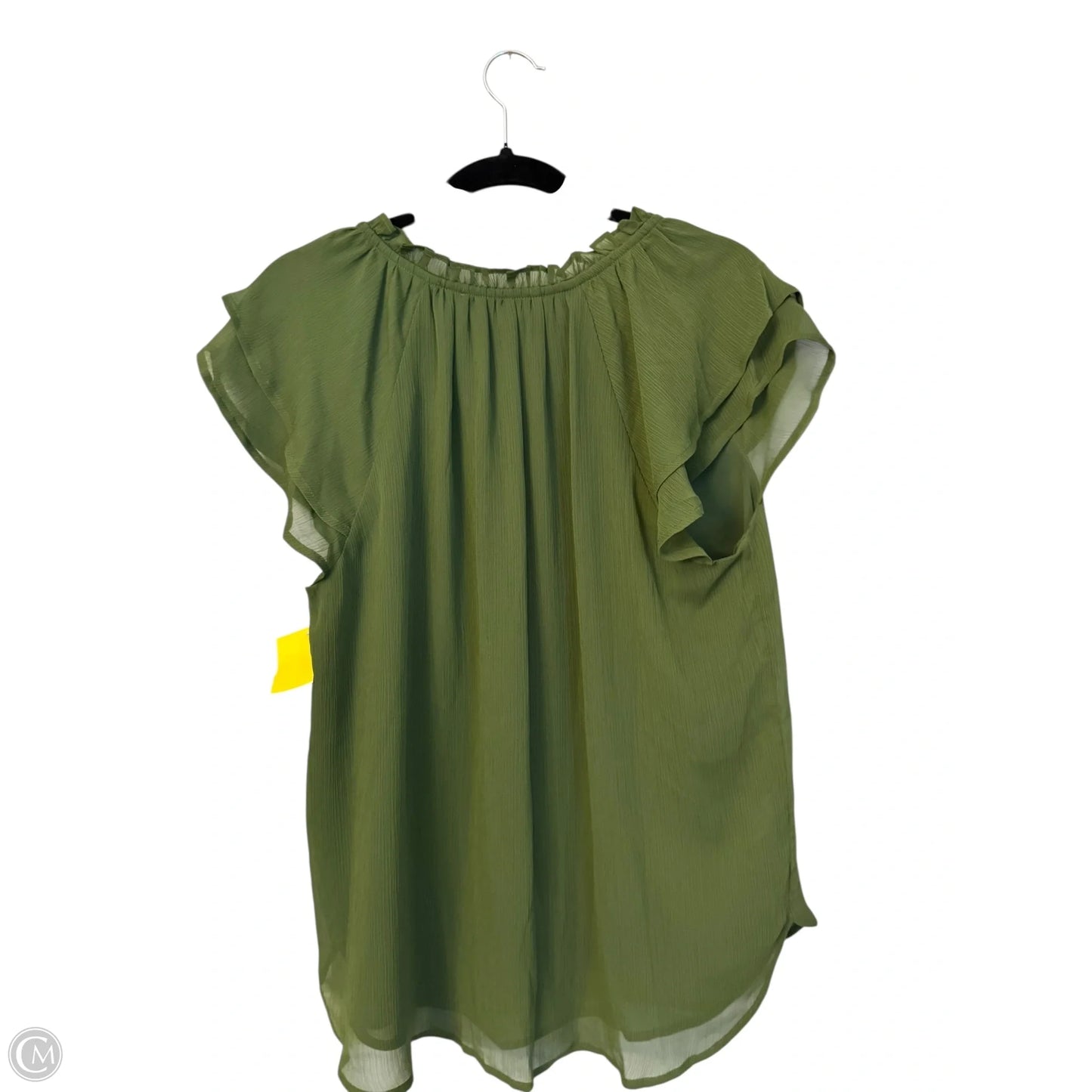 Blouse Short Sleeve By Loft In Green, Size: L