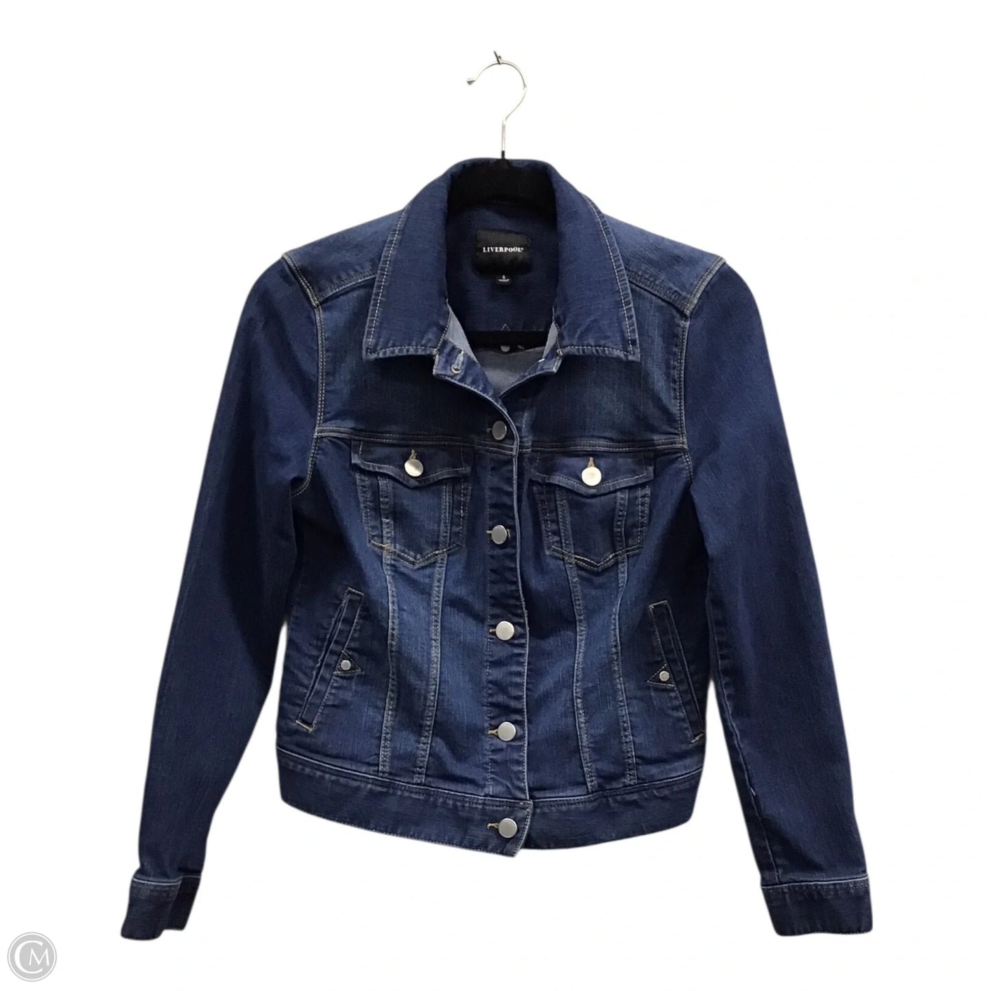 Jacket Denim By Liverpool In Blue Denim, Size: S