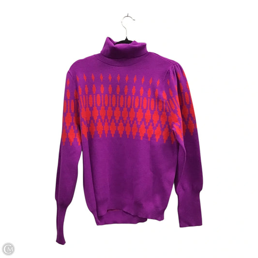 Sweater By Ann Taylor In Purple & Red, Size: Xl