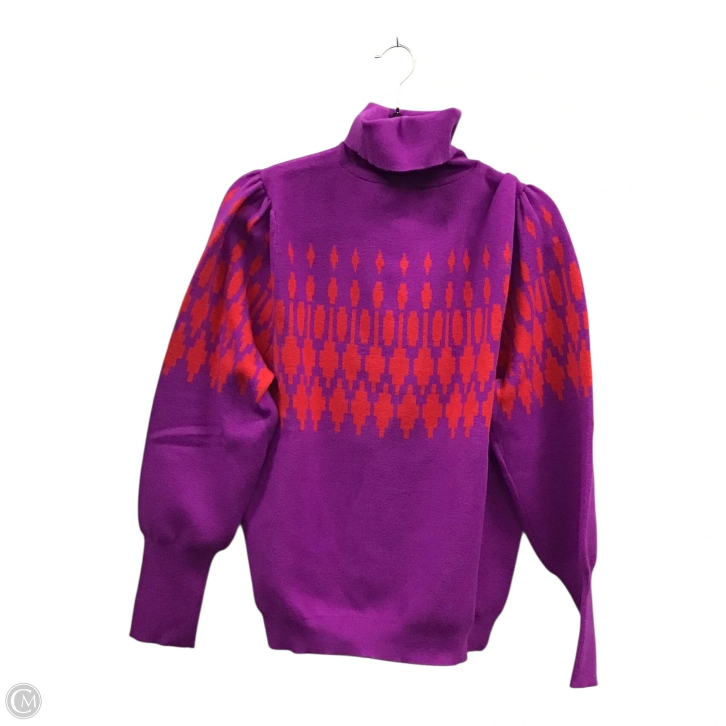 Sweater By Ann Taylor In Purple & Red, Size: Xl