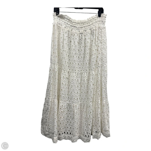 Skirt Maxi By Anthropologie In White, Size: L