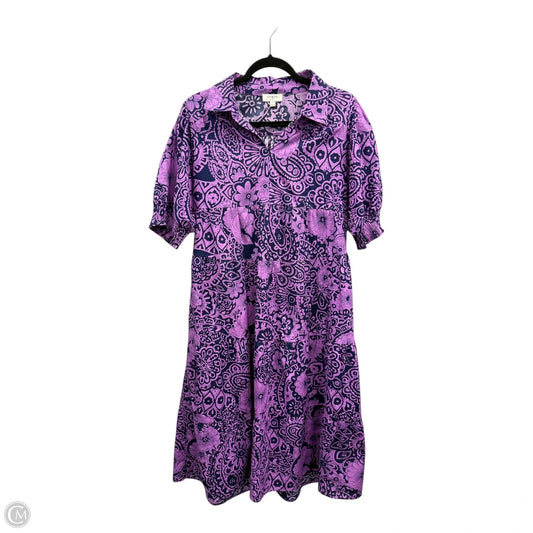 Dress Casual Midi By Umgee In Blue & Purple, Size: S