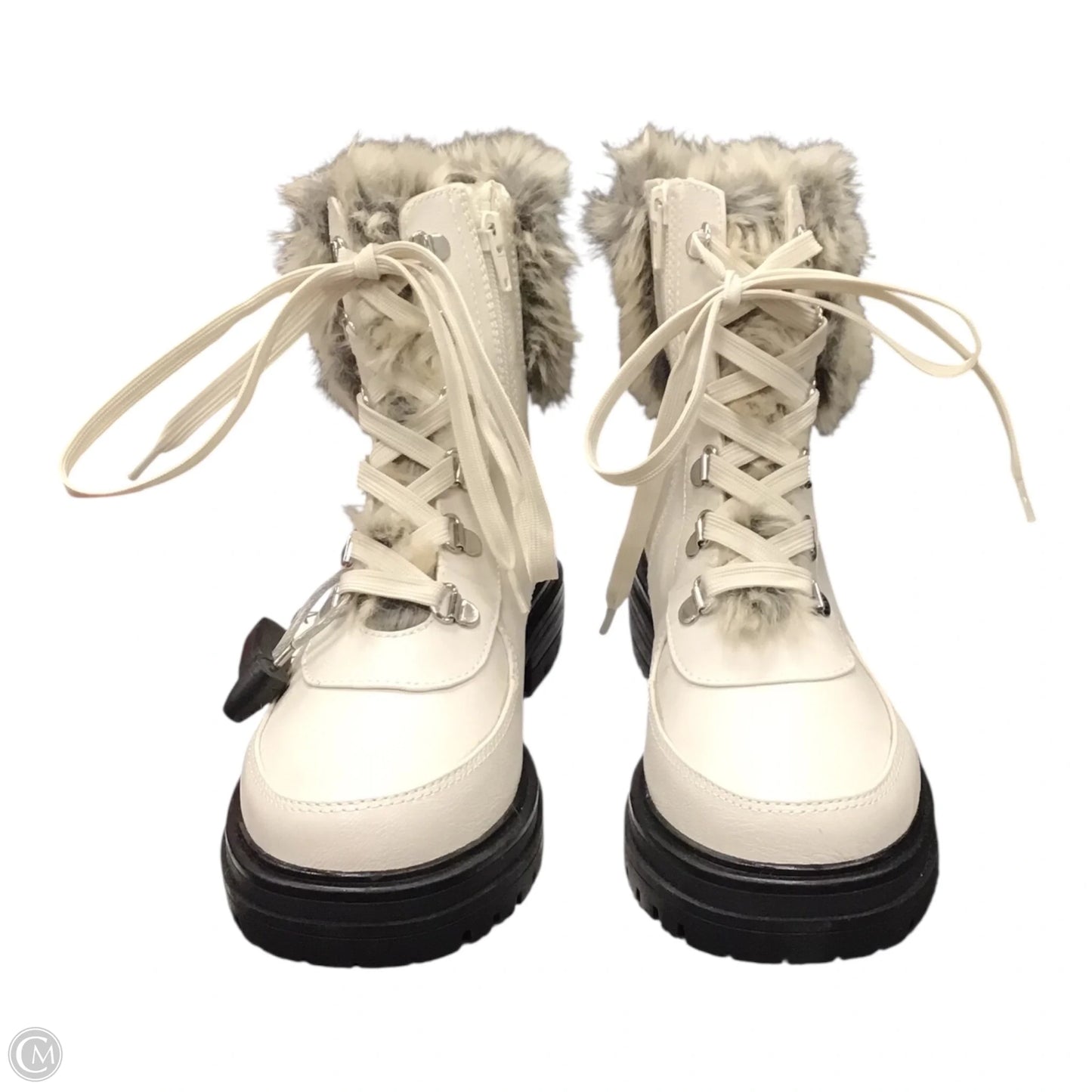 Boots Combat By Sun & Shadow In Cream, Size: 7.5