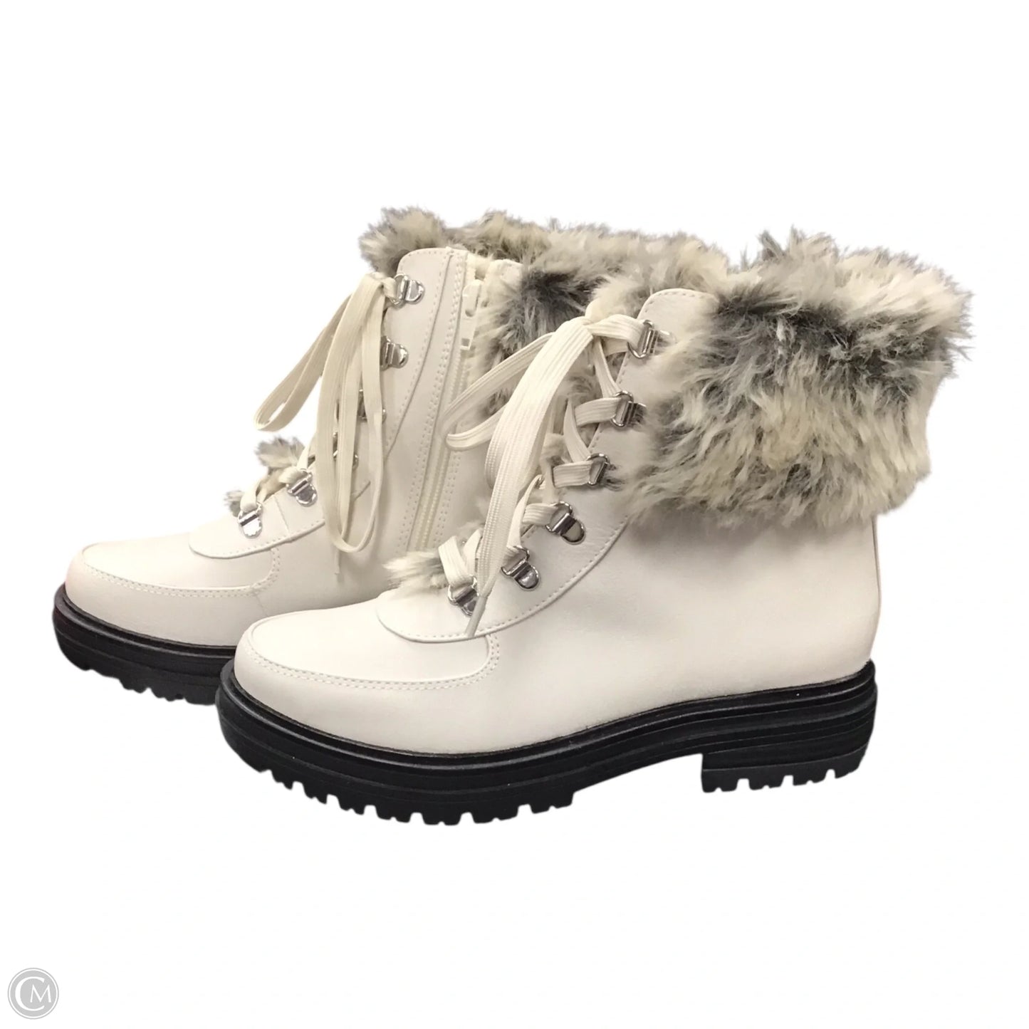 Boots Combat By Sun & Shadow In Cream, Size: 7.5