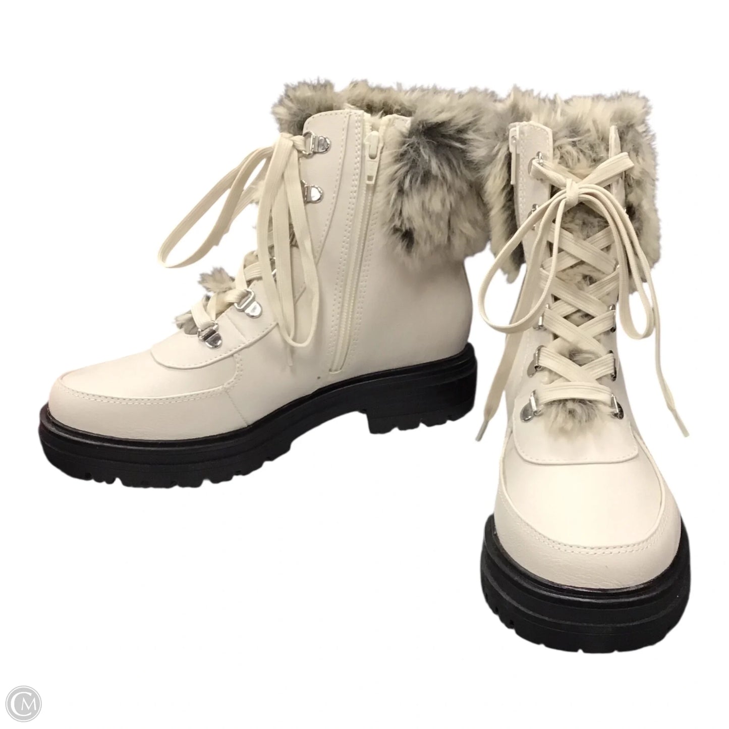 Boots Combat By Sun & Shadow In Cream, Size: 7.5