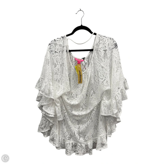 Poncho Designer By Lilly Pulitzer In White, Size: M