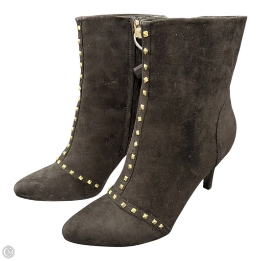 Boots Ankle Heels By Kelly And Katie In Black & Gold, Size: 10