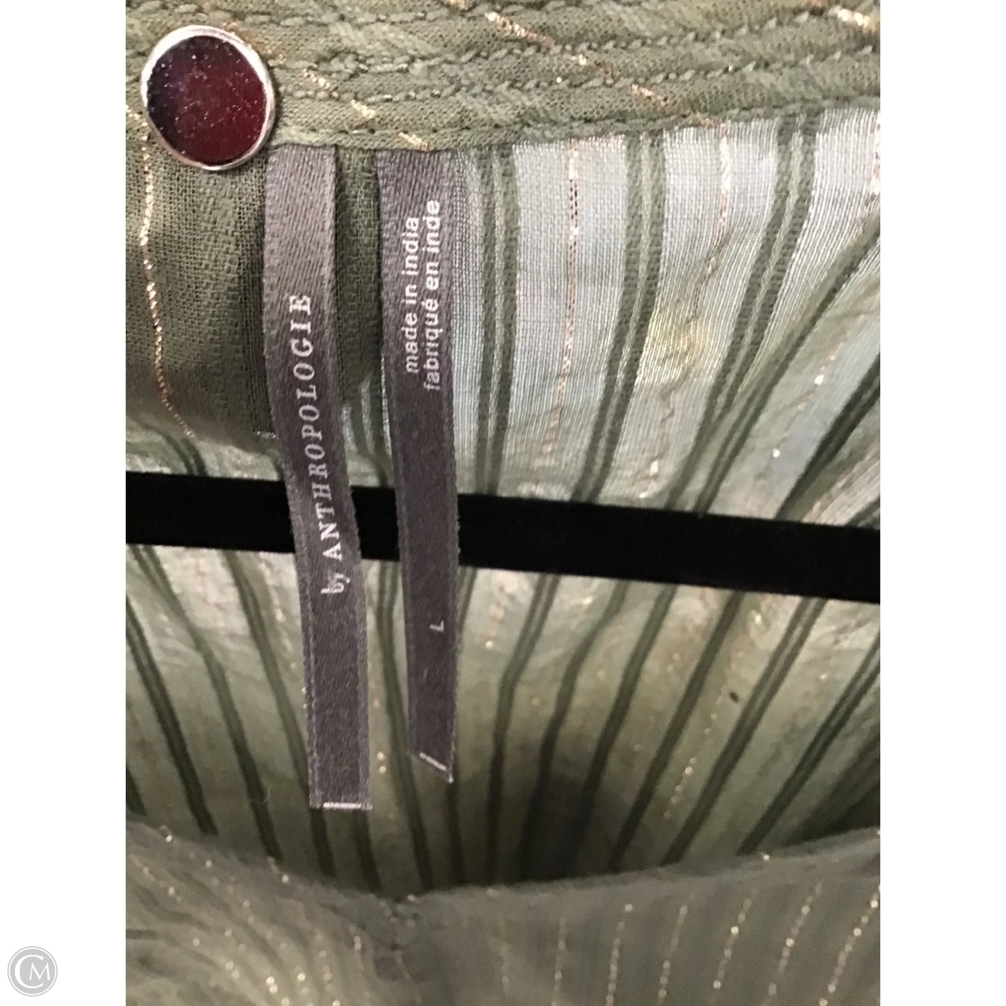 Top Sleeveless By Anthropologie In Green, Size: L