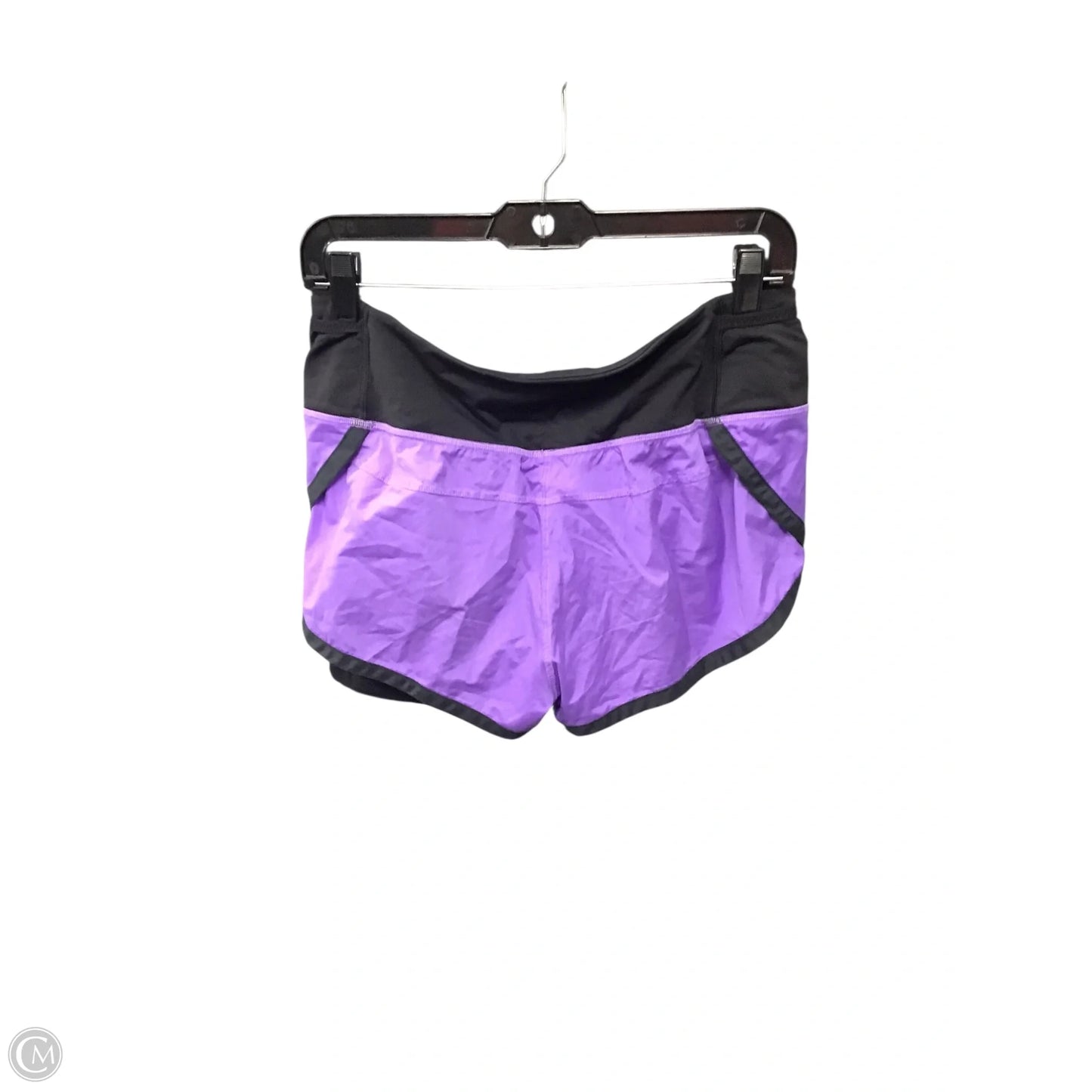 Athletic Shorts By Lululemon In Black & Purple, Size: 6