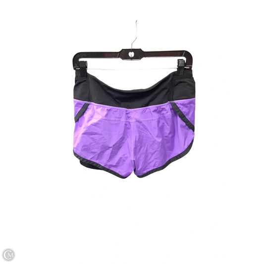 Athletic Shorts By Lululemon In Black & Purple, Size: 6